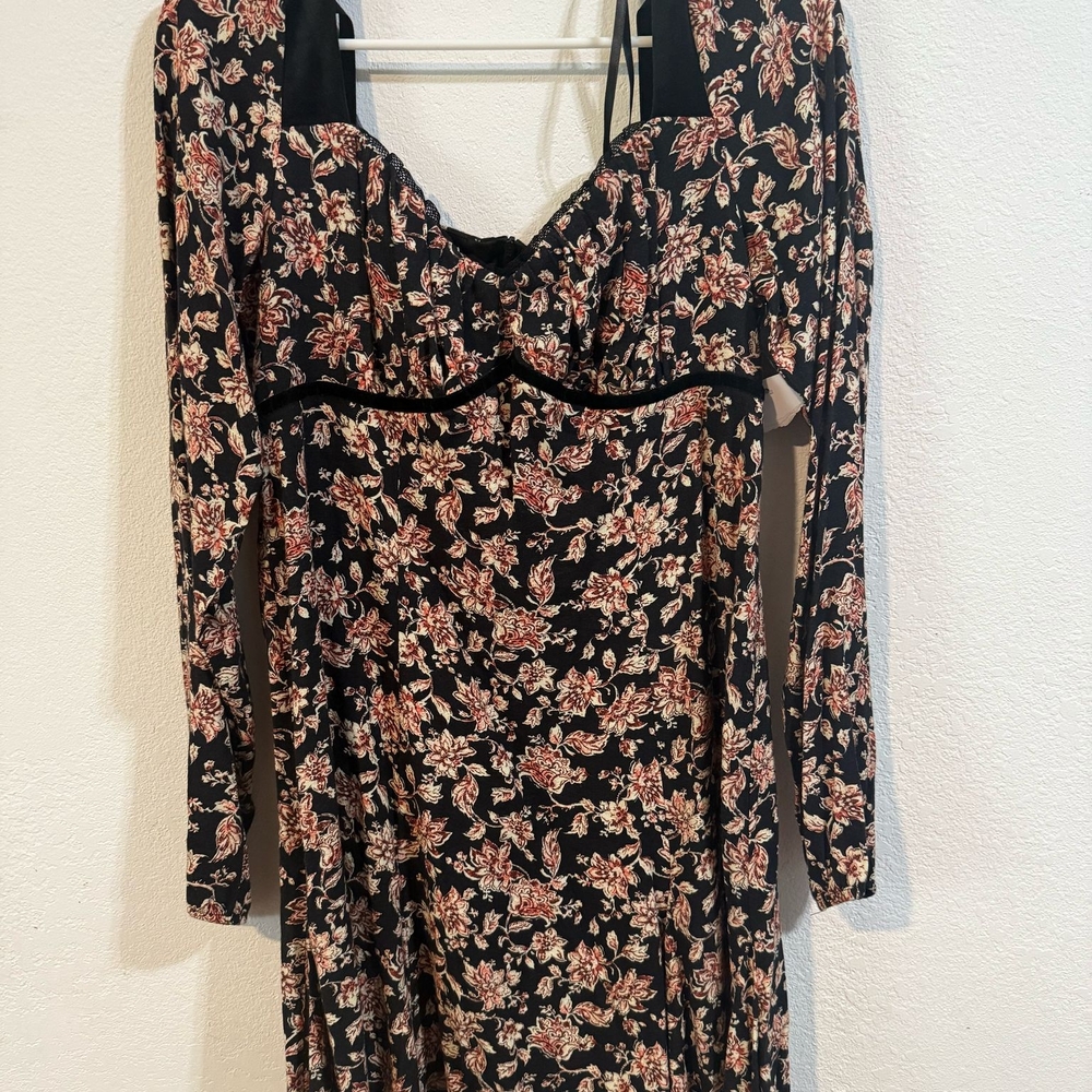 Floral Black Dress